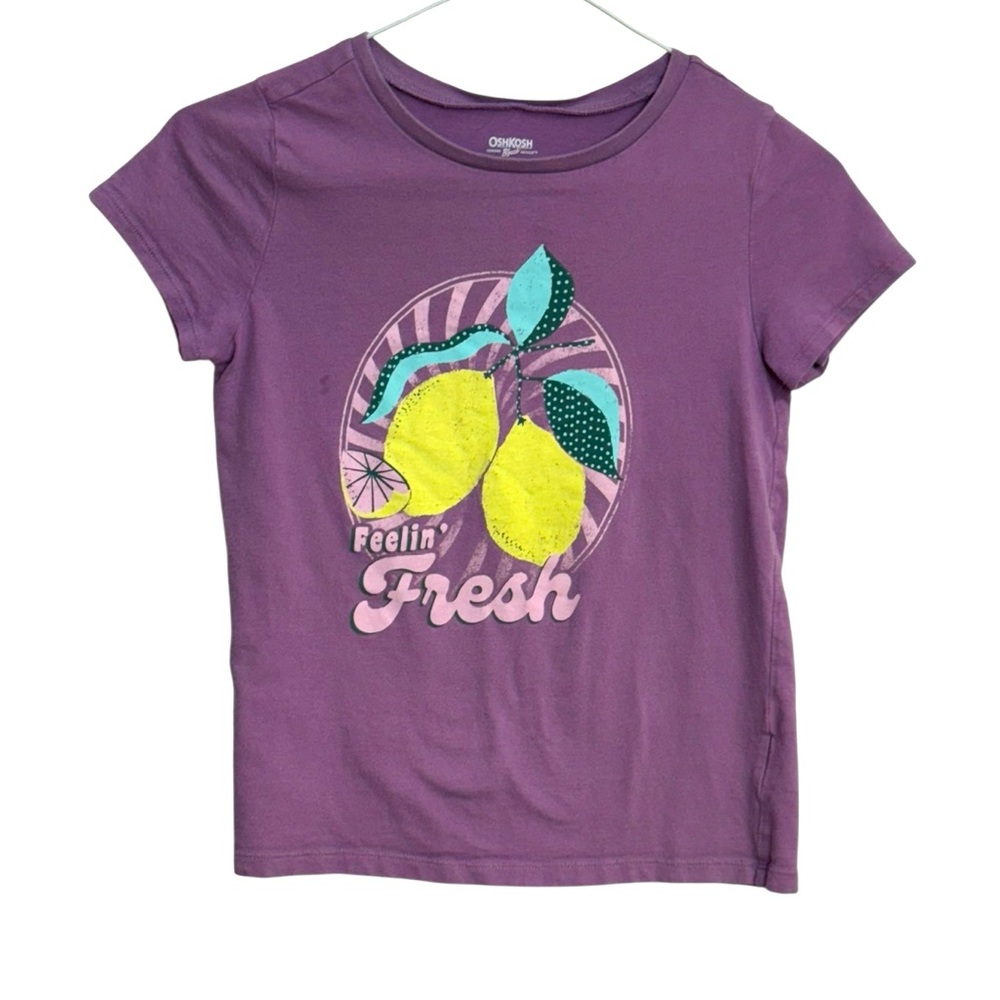 OshKosh B'gosh Kids Tee in Purple with Lemon Design L10/12